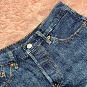 Levi Blue Jean Distressed Shorts